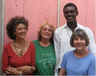 Artist Ellen LeBow, Music Teacher Lisa Brown, Edens and Biology Teacher Valerie Bell