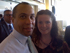 Deval Patrick with Nicola Burnell