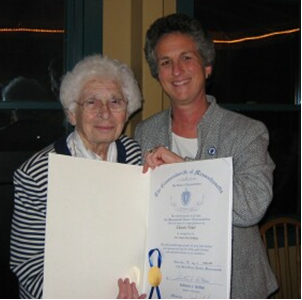 Ellie Fisher with State Massachusetts Representative Sarah K. Peake