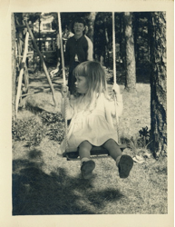 Rachel and Heather at Grandfather's in Cotuit, summer 1953 Photograph courtesy of Heather Blume 