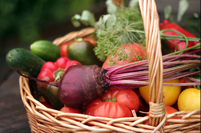 Basket of fresh produce