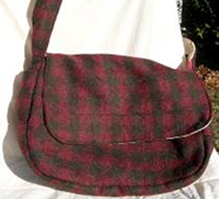 Red plaid bag